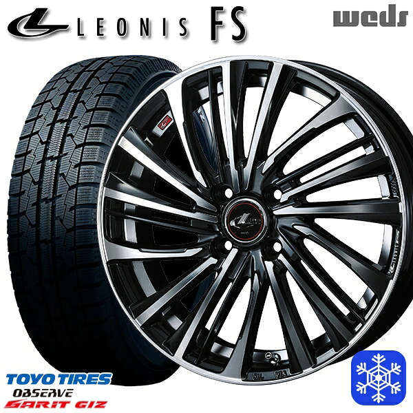 185/70R14 ノート アクア 2022～2023年製 トーヨー ガリット ギズ Weds ウェッズ レオニス FS PBMC 14インチ 5.5J 4H100 スタッドレスタイヤホイール4本セット｜格安タイヤホイールジャストパーツ