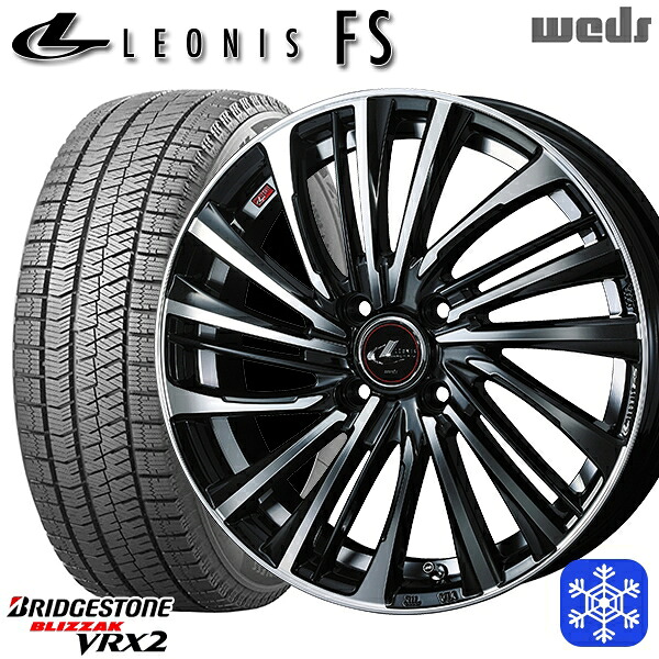 185/65R15 アクア ノート フィット 2023～2024年製 ブリヂストン ブリザック VRX2 Weds ウェッズ レオニス FS PBMC 15インチ 5.5J 4H100 送料無料 冬タイヤホイール4本セット