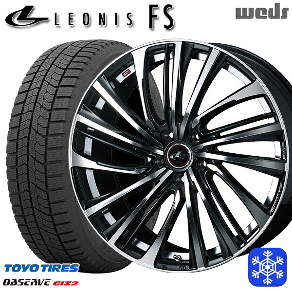 215/60R16 ヤリスクロス ヴェゼル 2023～2024年製 トーヨー オブザーブ ギズ2 Weds ウェッズ レオニス FS PBMC 16インチ 6.5J 5H114.3 送料無料 冬タイヤホイール4本セット