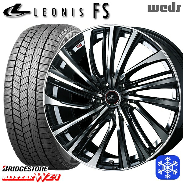 195/60R17 60系プリウス 2025年製 ブリヂストン ブリザック WZ1 Weds ウェッズ レオニス FS PBMC 17インチ 7.0J 5H114.3 送料無料 冬タイヤホイール4本セット