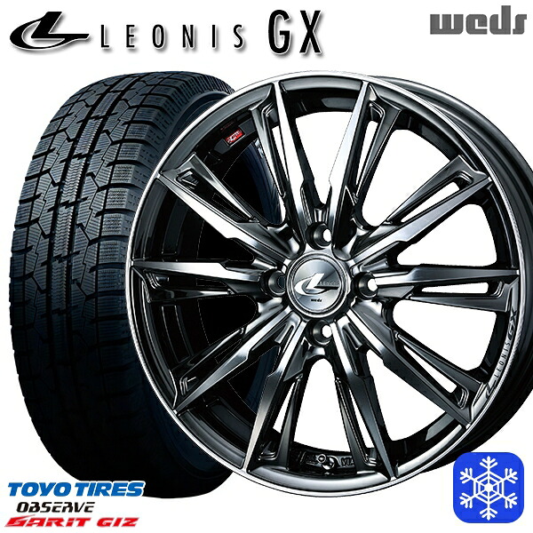 185/60R16 アクア デミオ ノート 2022～2023年製 トーヨー ガリット ギズ Weds ウェッズ レオニス GX BMCMC 16インチ 6.0J 4H100 送料無料 冬タイヤホイール4本セット