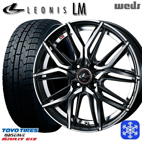 185/70R14 ノート アクア 2022~2023年製 トーヨー ガリット ギズ Weds ウェッズ レオニス LM PBMC 14インチ 5.5J 4H100 スタッドレスタイヤホイール4本セット|格安タイヤホイールジャストパーツ