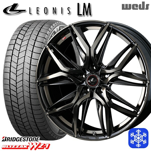 215/70R16 100Q デリカD5 2025年製 ブリヂストン ブリザック WZ1 Weds ウェッズ レオニス LM PBMC/TI 16インチ 6.5J 5H114.3 114.3 送料無料 冬タイヤホイール4本セット