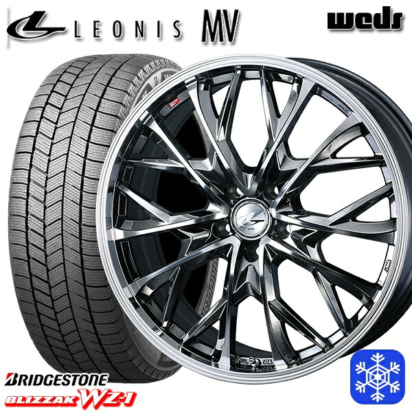 235/50R18 アルファード ヴァルファイア 2025～2026年製 ブリヂストン ブリザック WZ1 Weds ウェッズ レオニス MV BMCMC 18インチ 7.0J 5H114.3 スタッドレスタイヤホイール4本セット｜格安タイヤホイールジャストパーツ