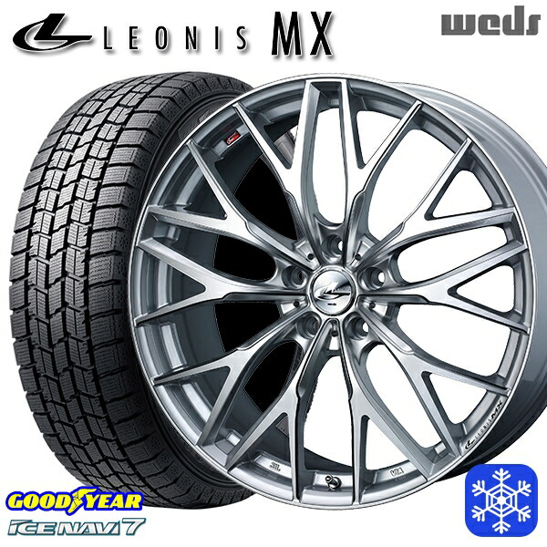215/60R17 96Q アルファード ヴェルファイア 2024～2025年製 グッドイヤー アイスナビ7 NAVI7 Weds ウェッズ レオニス MX HSIII/SC 17インチ 7.0J 5H114.3 送料無料 冬タイヤホイール4本セット