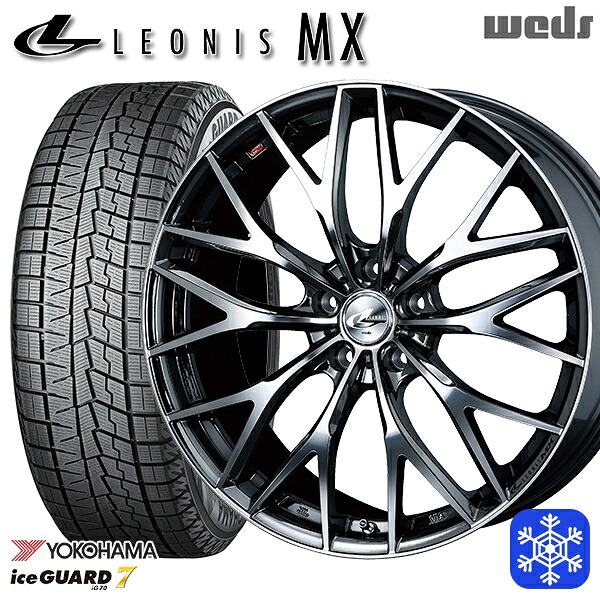 235/60R18 CR-V CX-7 数量限定 2022年製 ヨコハマ アイスガード7 IG70 Weds ウェッズ レオニス MX BMCMC 18インチ 7.0J 5H114.3 送料無料 冬タイヤホイール4本セット