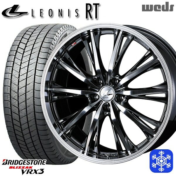 225/60R17 アルファード ヴェルファイア 2024～2025年製 ブリヂストン ブリザック VRX3 Weds ウェッズ レオニス RT BMCMC 17インチ 7.0J 5H114.3 送料無料 冬タイヤホイール4本セット
