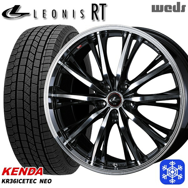 235/55R18 RAV4 NX 2021～2023年製 ケンダ アイステックネオ KR36 Weds ウェッズ レオニス RT PBMC 18インチ 7.0J 5H114.3 送料無料 冬タイヤホイール4本セット