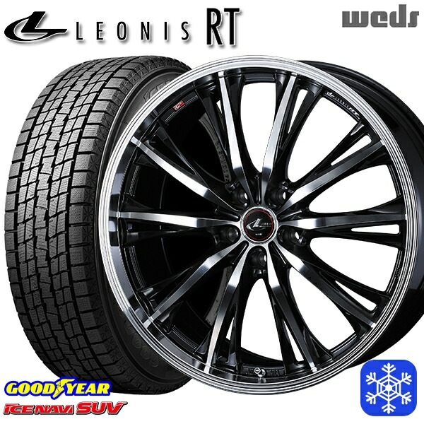 225/60R17 インプレッサ フォレスター 2021~2022年製 グッドイヤー アイスナビSUV Weds ウェッズ レオニス RT PBMC 17インチ 7.0J 5H100 送料無料 冬タイヤホイール4本セット