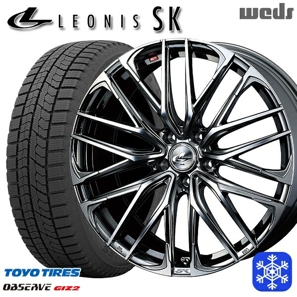 195/60R17 60系プリウス 2023～2024年製 トーヨー オブザーブ ギズ2 Weds ウェッズ レオニス SK BMCMC 17インチ 7.0J 5H114.3 スタッドレスタイヤホイール4本セット｜格安タイヤホイールジャストパーツ 104,445円