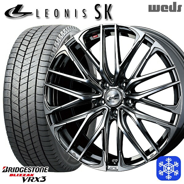 225/55R19 ハリアー CX5 CX8 2024～2025年製 ブリヂストン ブリザック VRX3 Weds ウェッズ レオニス SK BMCMC 19インチ 8.0J 5H114.3 送料無料 冬タイヤホイール4本セット
