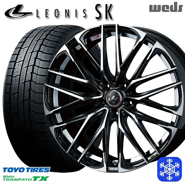 195/60R16 セレナ ステップワゴン 2022～2023年製 トーヨー ウィンター トランパス TX Weds ウェッズ レオニス SK PBMC 16インチ 6.5J 5H114.3 送料無料 冬タイヤホイール4本セット
