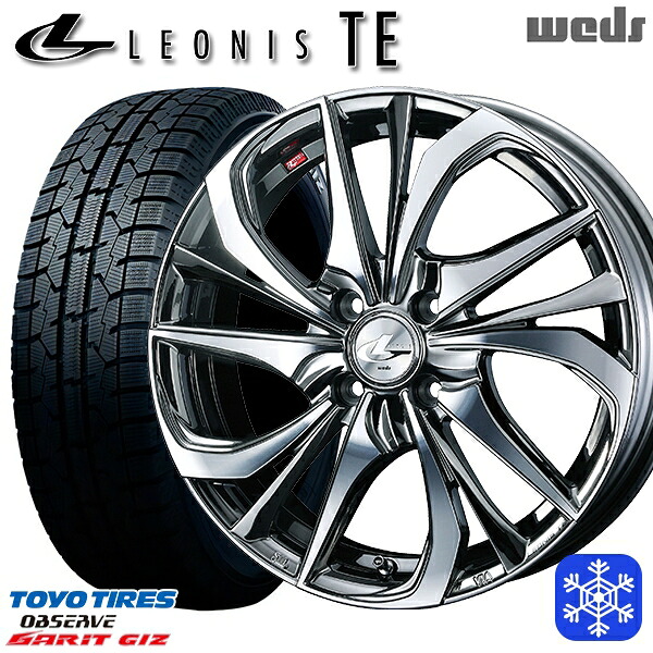 185/60R16 アクア デミオ ノート 2022～2023年製 トーヨー ガリット ギズ Weds ウェッズ レオニス TE BMCMC 16インチ 6.0J 4H100 送料無料 冬タイヤホイール4本セット