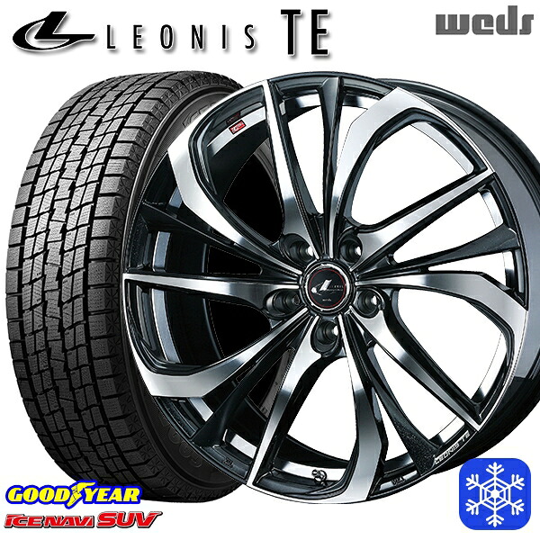 225/60R17 アルファード ヴェルファイア 2021～2022年製 グッドイヤー アイスナビSUV Weds ウェッズ レオニス TE PBMC 17インチ 7.0J 5H114.3 送料無料 冬タイヤホイール4本セット