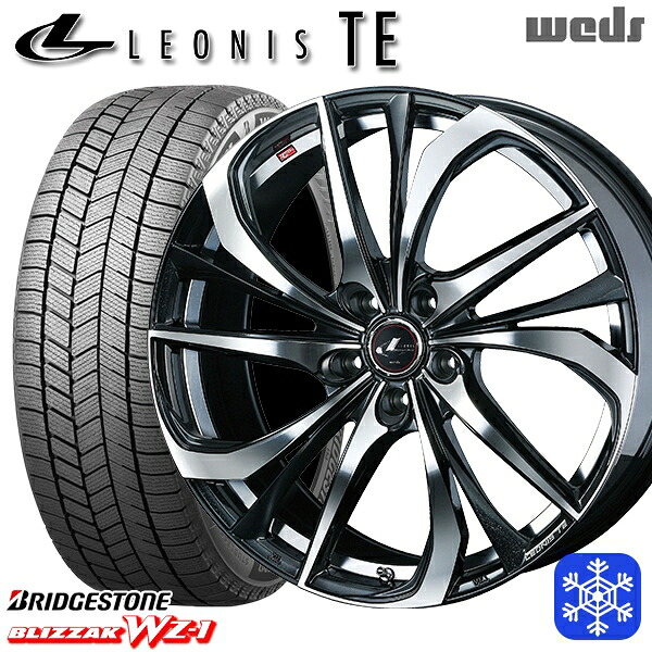 235/60R18 CR-V CX-7 2025～2026年製 ブリヂストン ブリザック WZ1 Weds ウェッズ レオニス TE PBMC 18インチ 7.0J 5H114.3 スタッドレスタイヤホイール4本セット｜格安タイヤホイールジャストパーツ