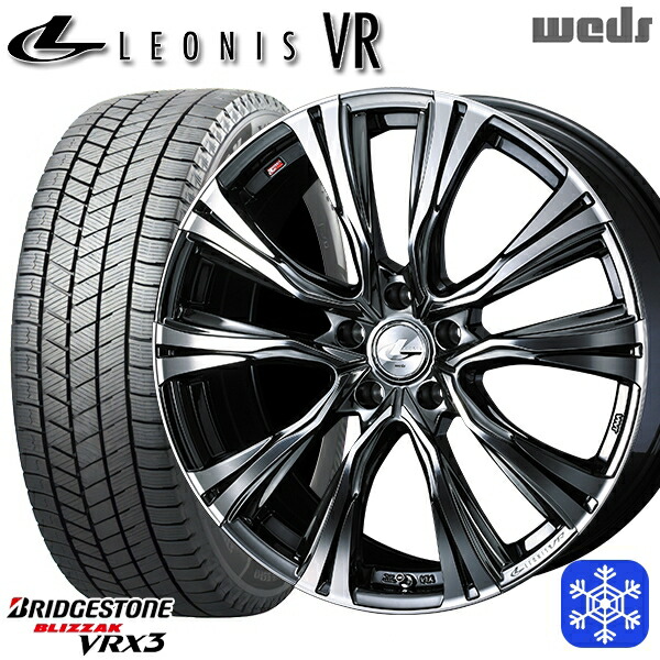 225/60R17 アルファード ヴェルファイア 2024～2025年製 ブリヂストン ブリザック VRX3 Weds ウェッズ レオニス VR BMCMC 17インチ 7.0J 5H114.3 送料無料 冬タイヤホイール4本セット