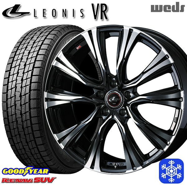 225/60R17 インプレッサ フォレスター 2021～2022年製 グッドイヤー アイスナビSUV Weds ウェッズ レオニス VR PBMC 17インチ 7.0J 5H100 送料無料 冬タイヤホイール4本セット