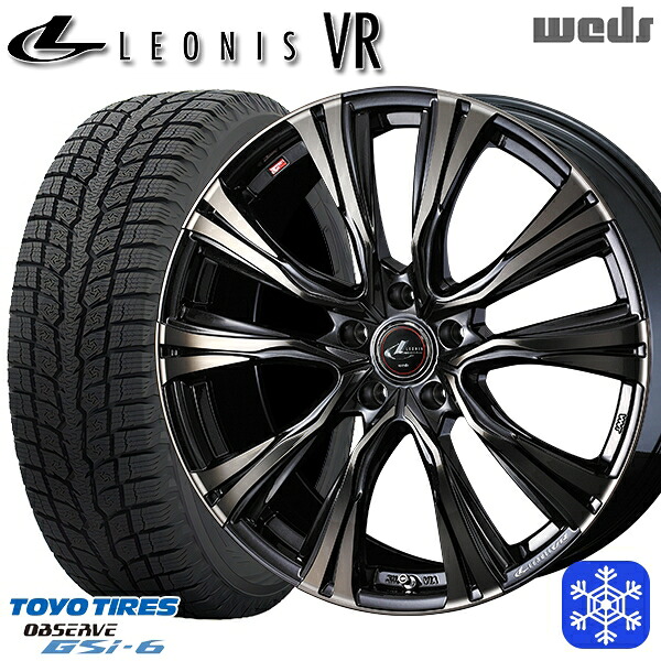 225/60R18 RAV4 NX 2022～2023年製 トーヨー オブザーブ GSi-6 Weds ウェッズ レオニス VR PBMC/TI 18インチ 8.0J 5H114.3 送料無料 冬タイヤホイール4本セット
