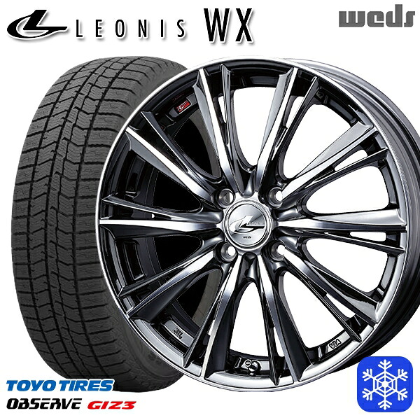 155/65R14 N-BOX タント 2024～2025年製 トーヨー オブザーブ ギズ3 Weds ウェッズ レオニス WX BMCMC 14インチ 4.5J 4H100 送料無料 冬タイヤホイール4本セット