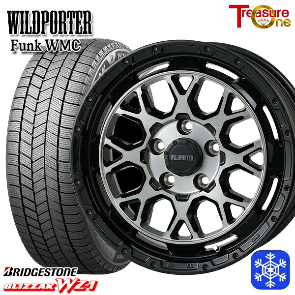 215/70R16 100Q デリカD5 2025年製 ブリヂストン ブリザック WZ1 トレジャーワン ワイルドポーター ファンク WMC BP/BC 16インチ 7.0J 5H114.3 114.3 送料無料 冬タイヤホイール4本セット