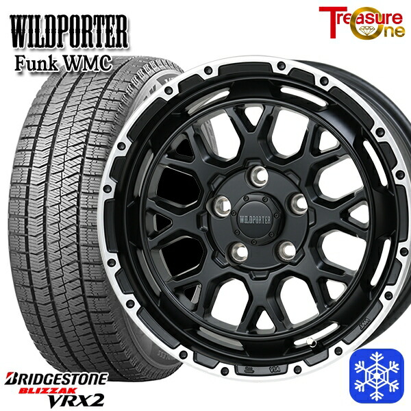 205/60R16 エスティマ マツダ3 2023～2024年製 ブリヂストン ブリザック VRX2 トレジャーワン ワイルドポーター ファンク WMC MB/RP 16インチ 7.0J 5H114.3 送料無料 冬タイヤホイール4本セット