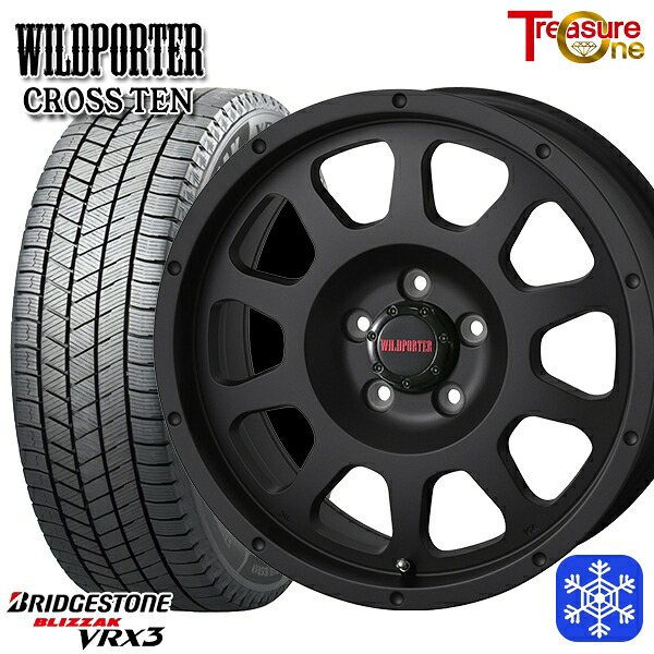 225/65R17 ハリアー RAV4 2024~2025年製 ブリヂストン ブリザック VRX3 トレジャーワン ワイルドポータークロステン MB 17インチ 7.5J 5H114.3 スタッドレスタイヤホイール4本セット|格安タイヤホイールジャストパーツ