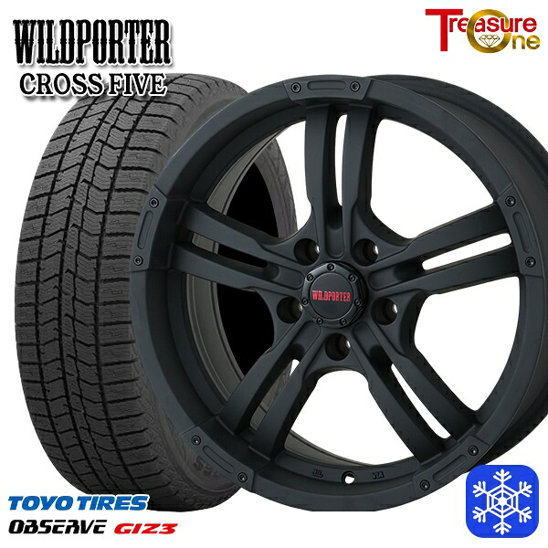 225/65R17 ハリアー RAV4 2024～2025年製 トーヨー オブザーブ ギズ3 トレジャーワン ワイルドポーター クロスファイブ MBK 17インチ 7.5J 5H114.3 送料無料 冬タイヤホイール4本セット