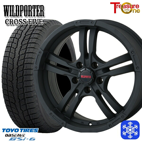 225/65R17 ハリアー RAV4 2022～2023年製 トーヨー オブザーブ GSi-6 トレジャーワン ワイルドポーター クロスファイブ MBK 17インチ 7.5J 5H114.3 送料無料 冬タイヤホイール4本セット
