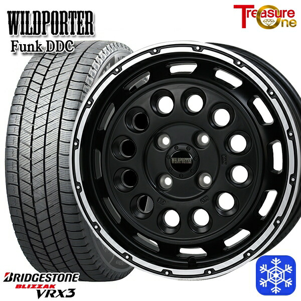155/65R14 N-BOX タント 2025年製 ブリヂストン ブリザック VRX3 トレジャーワン ワイルドポーターファンク DDC MB/RP 14インチ 4.5J 4H100 スタッドレスタイヤホイール4本セット|格安タイヤホイールジャストパーツ
