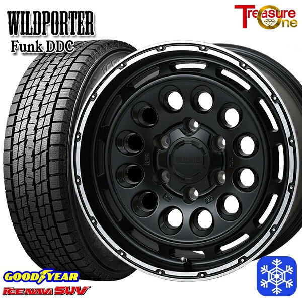265/65R17 ハイラックス プラド 2023～2024年製 グッドイヤー アイスナビSUV トレジャーワン ワイルドポーターファンク DDC MB/RP 17インチ 8.0J 6H139.7 送料無料 冬タイヤホイール4本セット