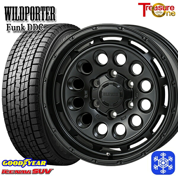 265/65R17 ハイラックス プラド 2023～2024年製 グッドイヤー アイスナビSUV トレジャーワン ワイルドポーターファンク DDC MBK 17インチ 8.0J 6H139.7 スタッドレスタイヤホイール4本セット｜格安タイヤホイールジャストパーツ