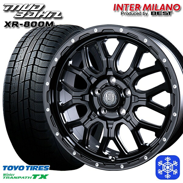 225/60R17 アルファード ヴェルファイア 2025年製 トーヨー ウィンタートランパス TX インターミラノ マッドバーン XR-800M MBK/PP 17インチ 7.0J 5H114.3 スタッドレスタイヤホイール4本セット｜格安タイヤホイールジャストパーツ