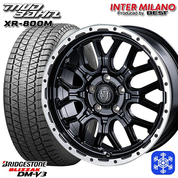 225/60R17 アルファード ヴェルファイア 2024～2025年製 ブリヂストン ブリザック DMV3 インターミラノ マッドバーン XR-800M MBK/RP 17インチ 7.0J 5H114.3 スタッドレスタイヤホイール4本セット｜格安タイヤホイールジャストパーツ 101,860円