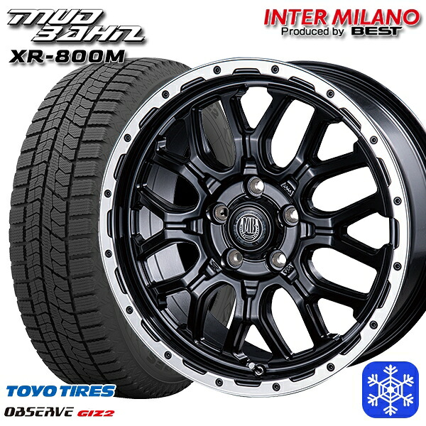 215/50R17 マツダ3 セレナ 2024～2025年製 トーヨー オブザーブ ギズ2 インターミラノ マッドバーン XR-800M MBK/RP 17インチ 7.0J 5H114.3 スタッドレスタイヤホイール4本セット｜格安タイヤホイールジャストパーツ