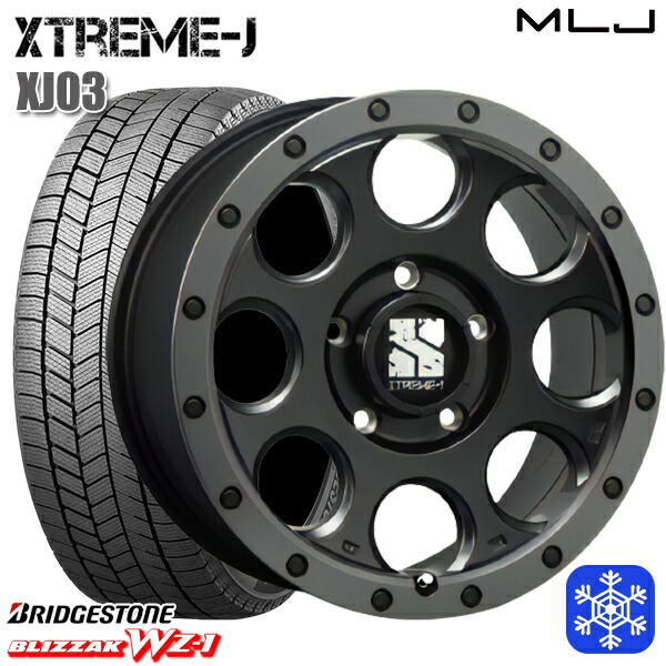 225/45R18 クラウン レヴォーグ 2025年製 ブリヂストン ブリザック WZ1 MLJ エクストリームJ XJ03 FB/スモークフランジ 18インチ 8.0J 5H114.3 送料無料 冬タイヤホイール4本セット