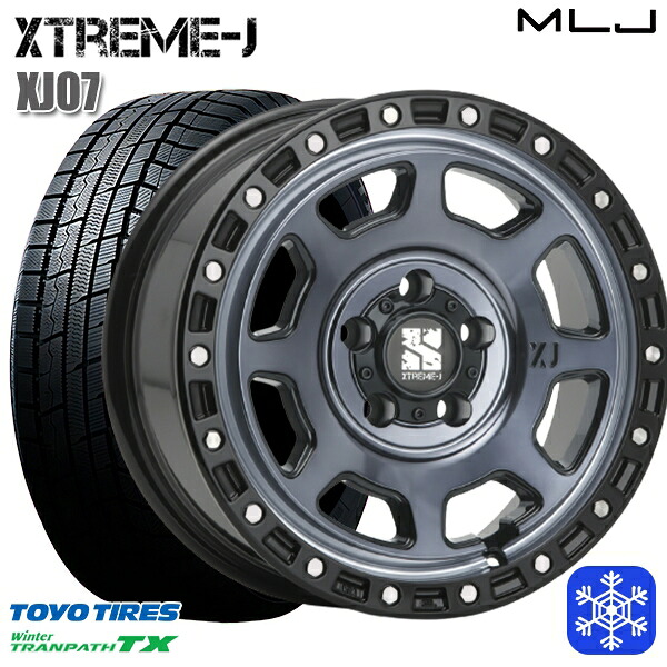 205/65R16 ヤリスクロス 2023～2024年製 トーヨーウィンター トランパス TX MLJ エクストリームJ XJ07 GB/マシンインディゴ 16インチ 7.0J 5H114.3 新品 スタッドレス1台分4本セット