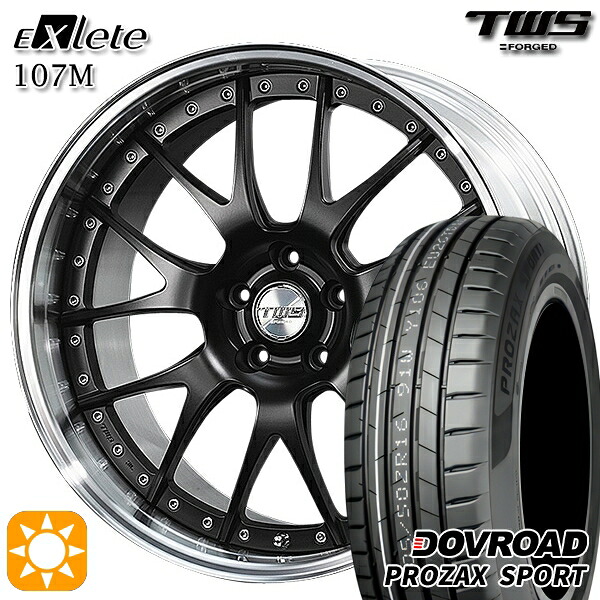 【取付対象】アウディ S4/A4 245/30R20 90Y XL DOVROAD プロザックススポーツ TWS EXlete 107M フラットブラック 20インチ 8.5J 5H112 サマータイヤホイールセット |格安タイヤホイールジャストパーツ