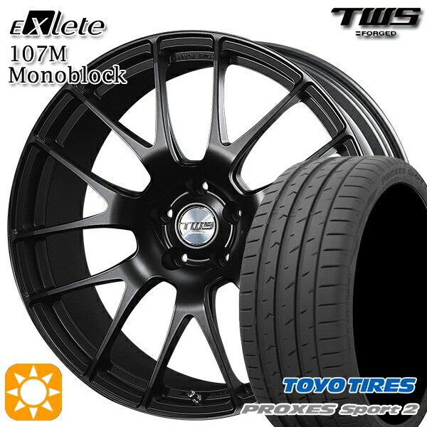 【取付対象】BMW F32/F33/F36 225/45R18 95Y XL トーヨー プロクセススポーツ2 TWS EXlete 107M モノブロック フラットブラック 18インチ 7.5J 5H120 サマータイヤホイールセット