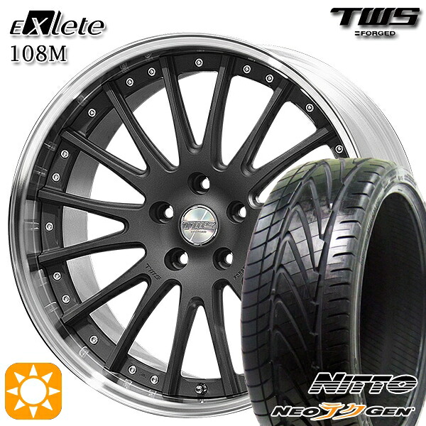 【取付対象】アウディ S4/A4 245/30R20 90W XL ニットー NEOテクGEN TWS EXlete 108M フラットショットブラック 20インチ 8.5J 5H112 サマータイヤホイールセット