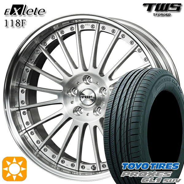 【取付対象】BMW X1 F48 225/45R19 96W トーヨー プロクセス CL1 SUV TWS EXlete 118F ブラッシュド 19インチ 8.0J 5H112 サマータイヤホイールセット ｜格安タイヤホイールジャストパーツ