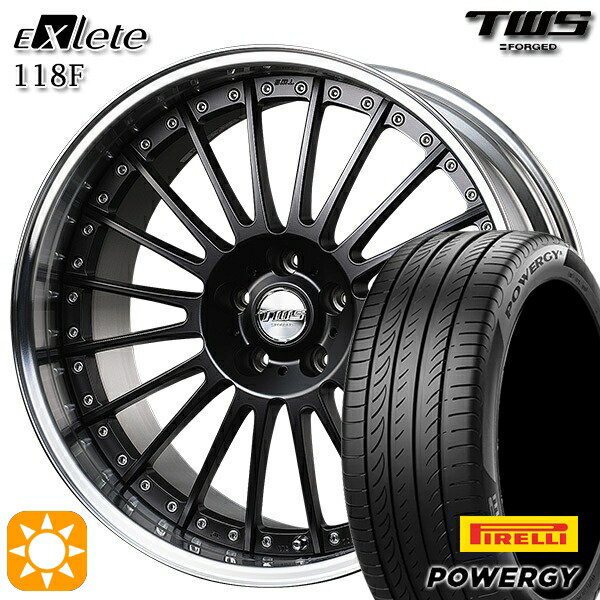 【取付対象】アウディ S4/A4 245/35R19 93Y XL ピレリ パワジー TWS EXlete 118F フラットブラック 19インチ 8.0J 5H112 サマータイヤホイールセット |格安タイヤホイールジャストパーツ