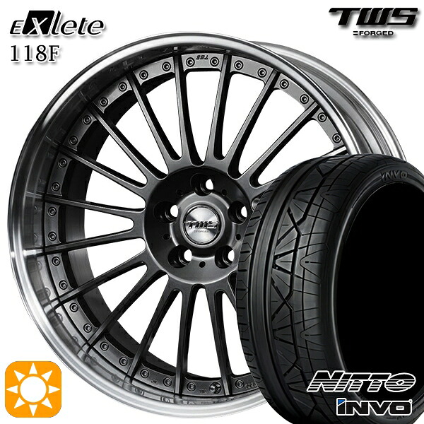 【取付対象】アウディ RS4/TT 255/35R19 96Y XL ニットー インヴォ INVO TWS EXlete 118F フラットハイパーガンメタ 19インチ 8.0J 5H112 サマータイヤホイールセット |格安タイヤホイールジャストパーツ