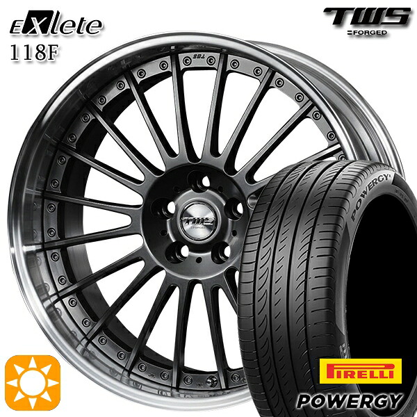 【取付対象】アウディ A6/A7(F2) 245/45R19 102W XL ピレリ パワジー TWS EXlete 118F フラットハイパーガンメタ 19インチ 8.0J 5H112 サマータイヤホイールセット ｜格安タイヤホイールジャストパーツ