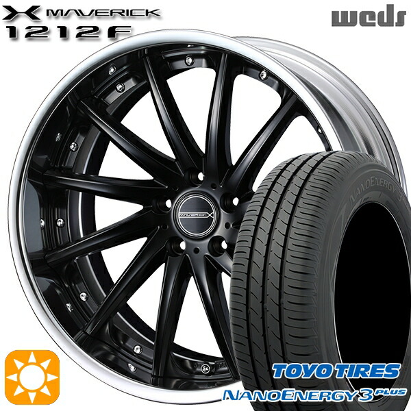 【取付対象】215/45R18 89W トーヨー ナノエナジー3プラス Weds ウェッズ マーベリック 1212F マットブラック 18インチ 7.5J 5H114.3 サマータイヤホイールセット