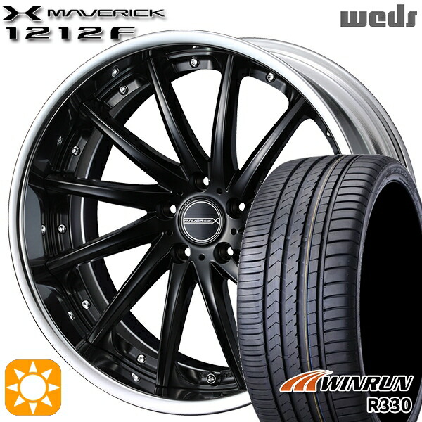 【取付対象】215/40R18 89W XL ウィンラン R330 Weds ウェッズ マーベリック 1212F マットブラック 18インチ 7.5J 5H114.3 サマータイヤホイールセット