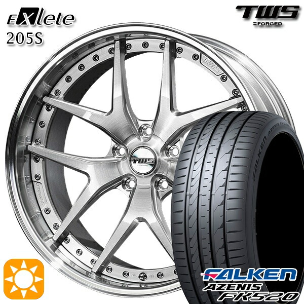 【取付対象】BMW X1 F48 225/45R19 96Y XL ファルケン アゼニス FK520 TWS EXlete 205S ブラッシュド 19インチ 8.0J 5H112 サマータイヤホイールセット |格安タイヤホイールジャストパーツ