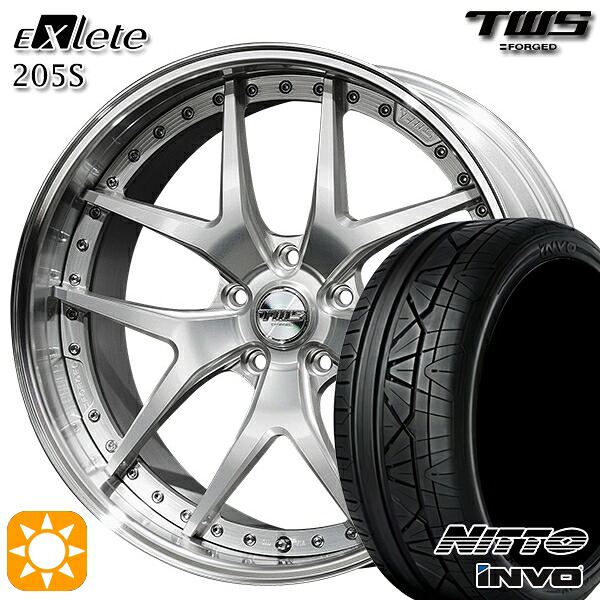 【取付対象】アウディ RS4/TT 255/35R19 96Y XL ニットー インヴォ INVO TWS EXlete 205S シルバーパールアルマイト 19インチ 8.0J 5H112 サマータイヤホイールセット ｜格安タイヤホイールジャストパーツ