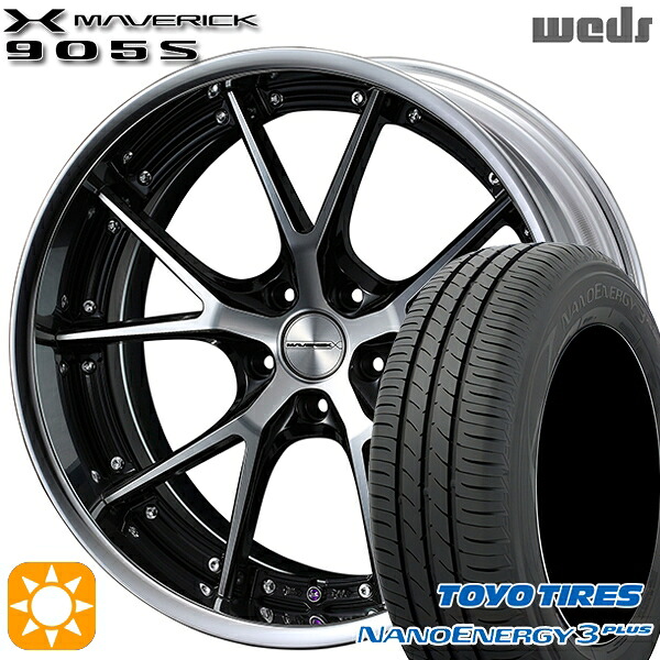 【取付対象】215/40R18 85W トーヨー ナノエナジー3プラス Weds ウェッズ マーベリック 905S ブラックポリッシュ 18インチ 7.5J 5H100 サマータイヤホイールセット ｜格安タイヤホイールジャストパーツ