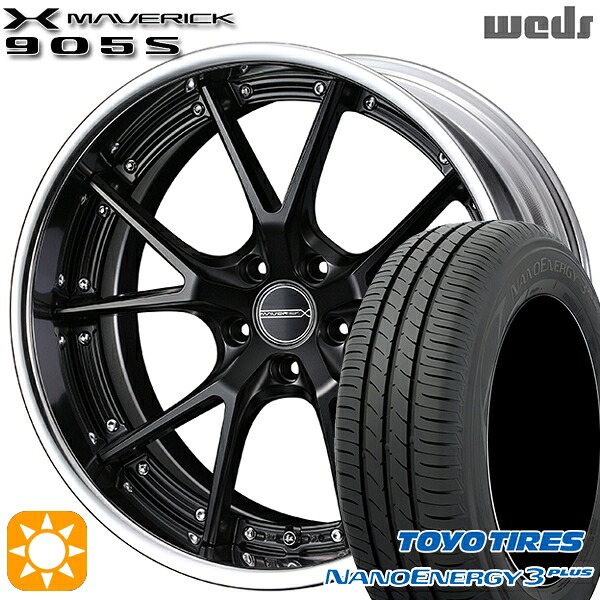 【取付対象】215/45R18 89W トーヨー ナノエナジー3プラス Weds ウェッズ マーベリック 905S マットブラック 18インチ 7.5J 5H114.3 サマータイヤホイールセット