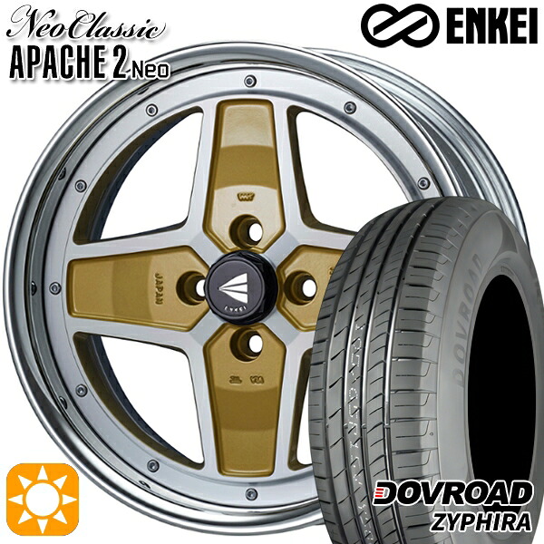 【取付対象】ライズ ロッキー 205/60R16 92V DOVROAD ザイファイラ ENKEI ネオクラシック アパッチ2 ネオ [Hi Disk] マシニングゴールド 16インチ 6.0J 4H100 サマータイヤホイールセット ｜格安タイヤホイールジャストパーツ